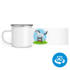 Кружка металлическая белая (круговая запечатка)