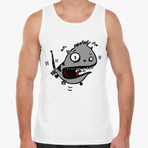 Майка с принтом crazy cat