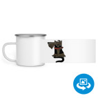 Кружка металлическая белая (круговая запечатка)