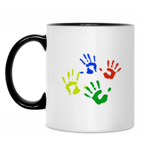 Кружка с принтом Отпечатки