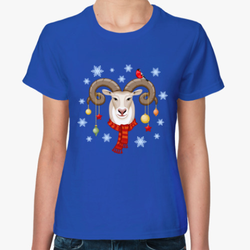 Женская футболка Новый год 2015 барана овцы козы