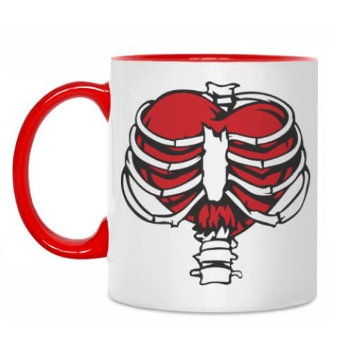 Кружка  Ребра и сердце.