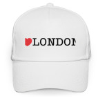 Кепка / бейсболка, белая (печать) I love London