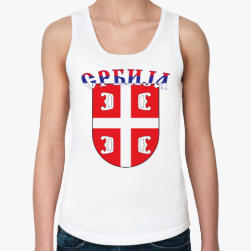 Женская майка с принтом Сербия