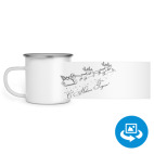 Кружка металлическая белая (круговая запечатка)