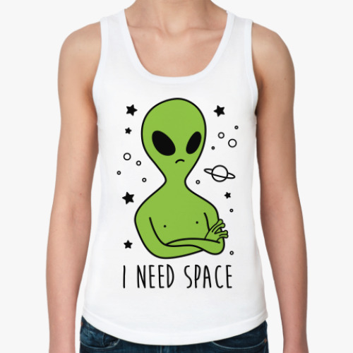 Женская майка I need space