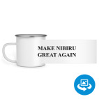 Кружка металлическая белая (круговая запечатка)