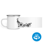 Кружка металлическая белая (круговая запечатка)