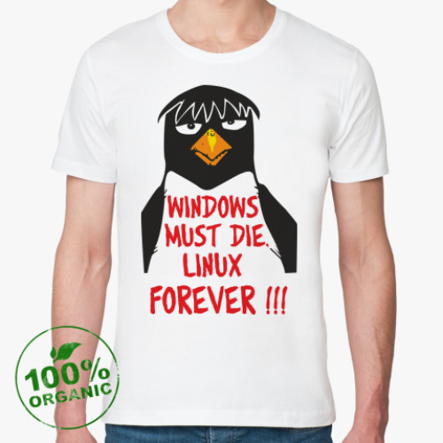 Футболка из органик-хлопка WINDOWS MUST DIE