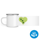 Кружка металлическая белая (круговая запечатка)