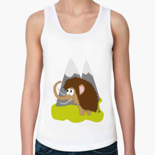 Женская майка с принтом  Мамонт