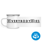 Кружка металлическая белая (круговая запечатка)