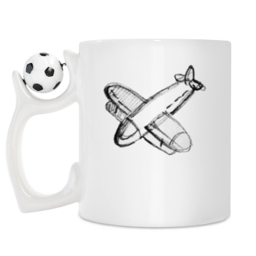 Кружка с принтом Самолетик