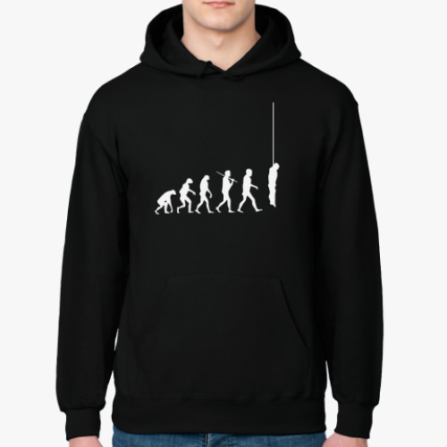 Толстовка худи с принтом Эволюция депрессии