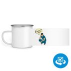 Кружка металлическая белая (круговая запечатка)