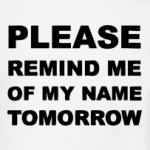  Remind me of my name
