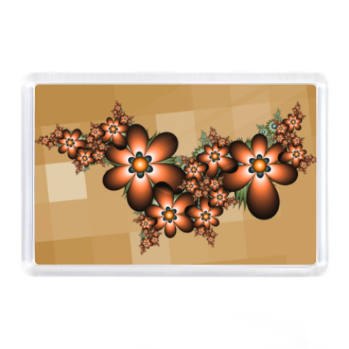 Магнит с принтом Цветы