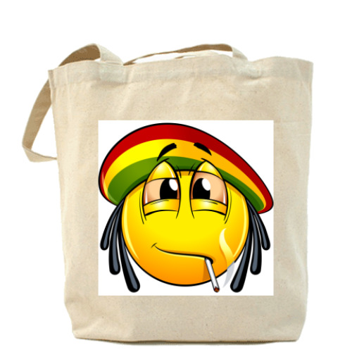 Сумка шоппер с принтом  Смайлик