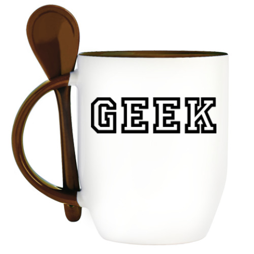 Кружка с ложкой Гик (Geek)