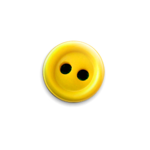 Значок 25мм Жёлтая пуговка