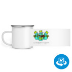 Кружка металлическая белая (круговая запечатка)