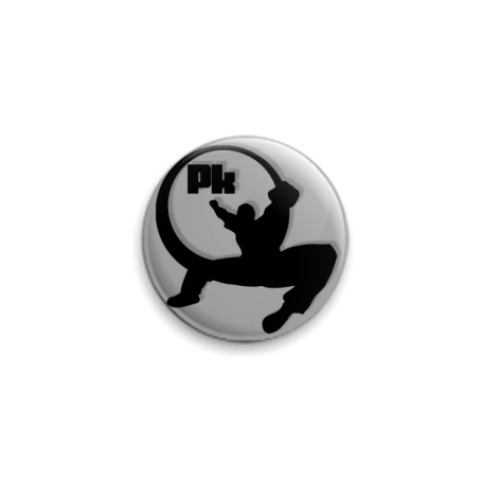 Значок 25мм с принтом parkour