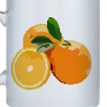 Orange with a twig