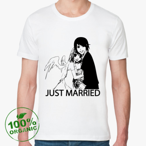 Футболка из органик-хлопка с принтом Just Married