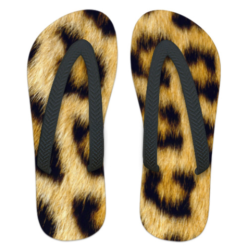 Шлепанцы (сланцы) с принтом  Leopard