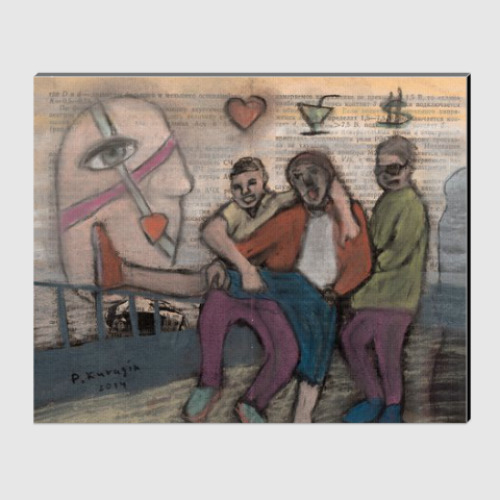 Холст с принтом Любовь, коктейль и деньги