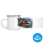 Кружка металлическая белая (круговая запечатка)