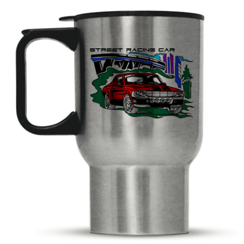 Кружка-термос с принтом Street racing car