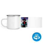 Кружка металлическая белая (круговая запечатка)