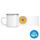 Кружка металлическая белая (круговая запечатка)