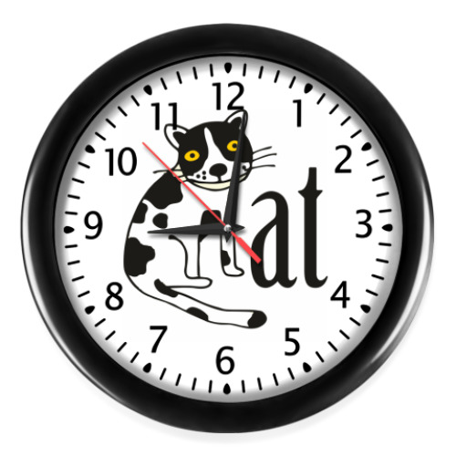Включи кот на час. Часы настенные котик. Кот и часы. Котик и часы. Часы с котом наручные.