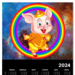 Rainbow Space Piggy