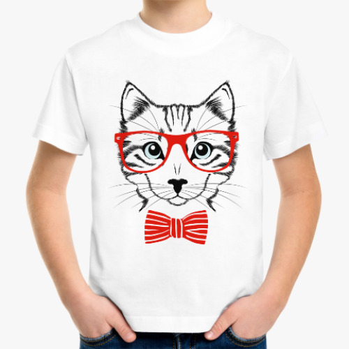 Детская футболка Кот ученный