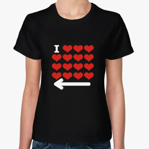 Женская футболка с принтом Тебе туда