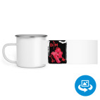 Кружка металлическая белая (круговая запечатка)