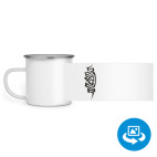 Кружка металлическая белая (круговая запечатка)