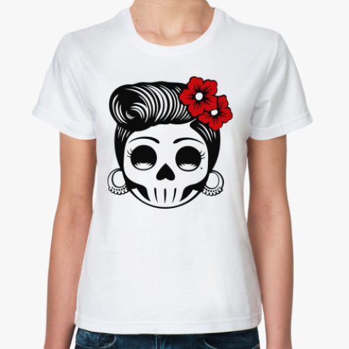 Классическая футболка  Skull Girl