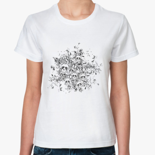 Классическая футболка с принтом  футболка