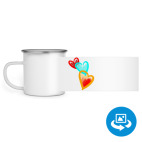 Кружка металлическая белая (круговая запечатка)