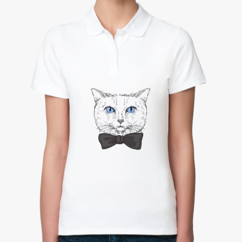 Женская рубашка поло Hipster Cat