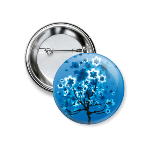 Значок 37мм с принтом Волшебное дерево