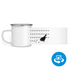 Кружка металлическая белая (круговая запечатка)