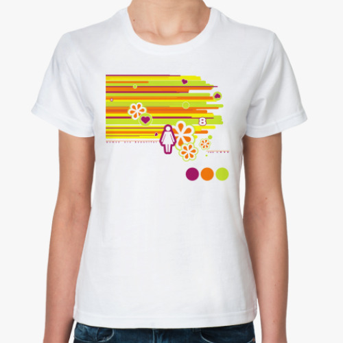 Классическая футболка с принтом Beauty 8 марта