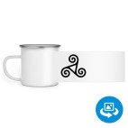 Кружка металлическая белая (круговая запечатка)