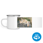 Кружка металлическая белая (круговая запечатка)