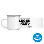 Кружка металлическая белая (круговая запечатка)